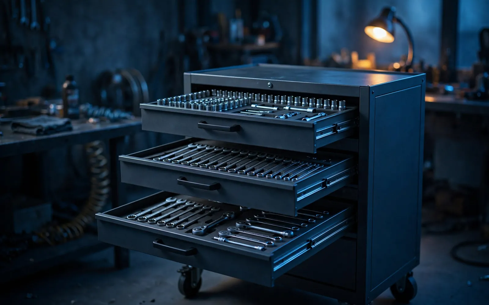 Organized tool cabinet