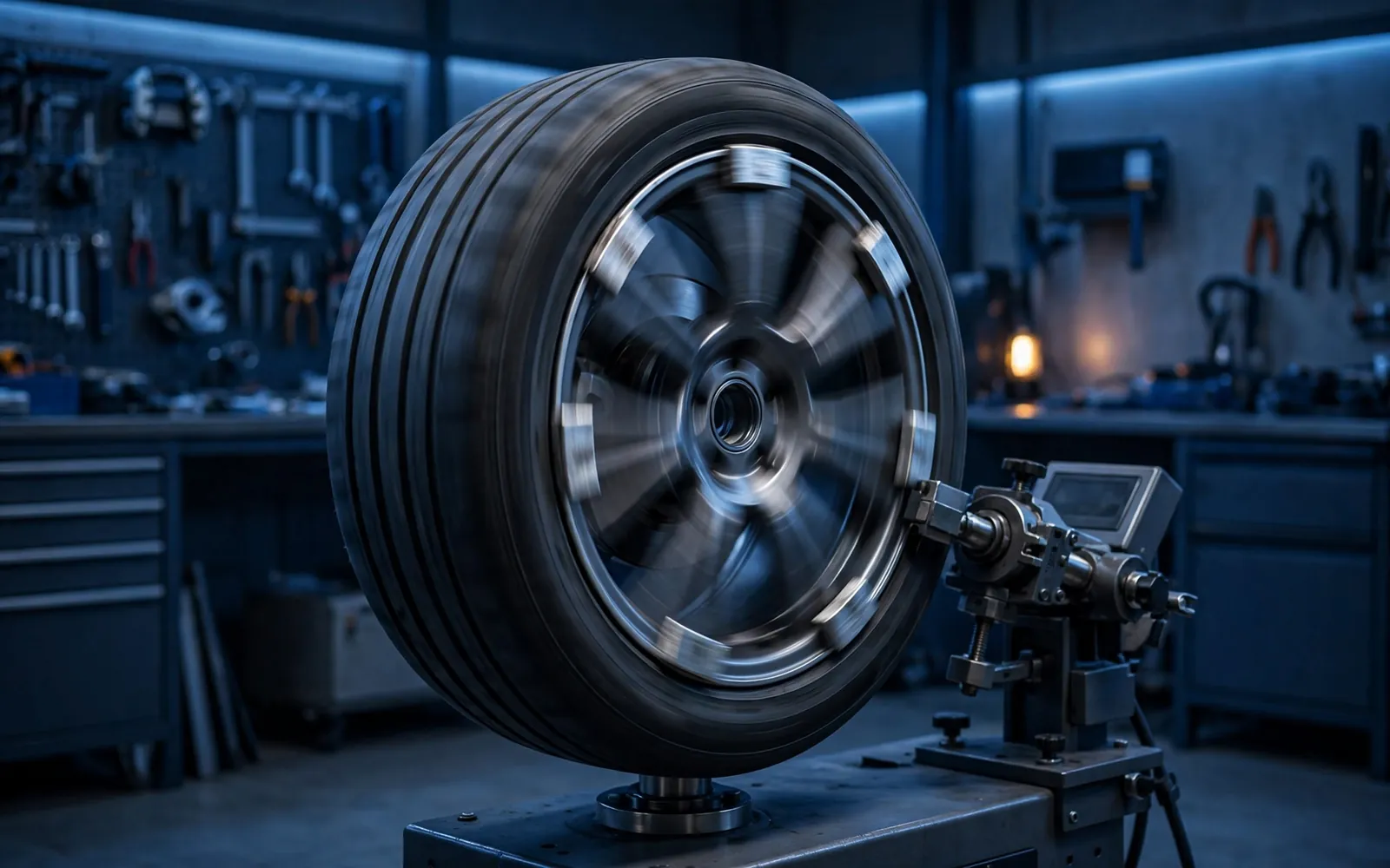 Wheel on a balancing machine